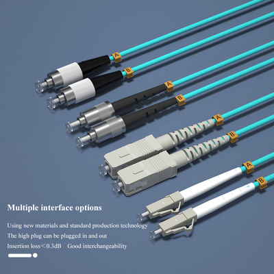 3m LC To LC Multimode Fiber Patch Cable 10 Gigabit Fiber Optic Jumper